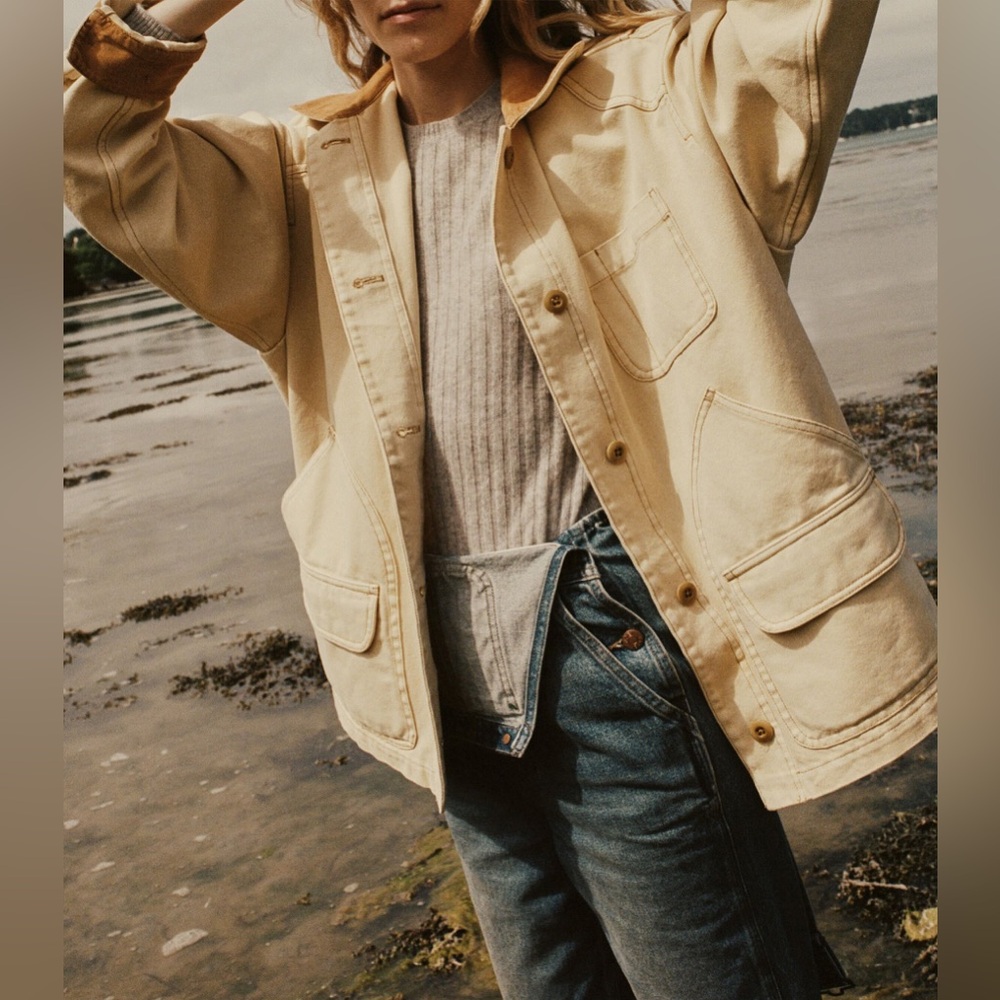 Doen Cream and Tan Utility Jacket - Picture 3 of 8